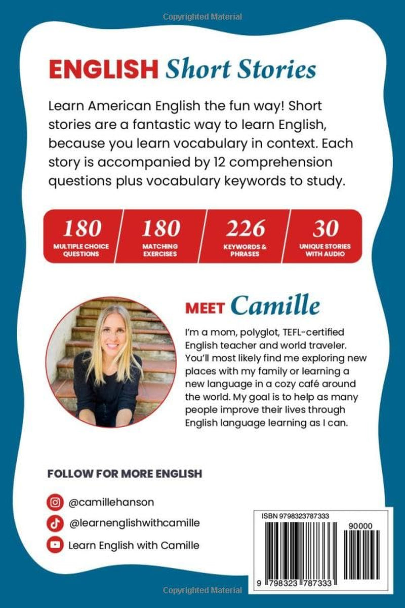 Intermediate English Short Stories: 30 Short Stories Written For Intermediate English Learners with Audio