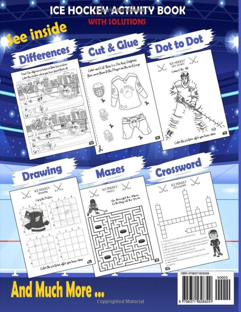 The Fantastic Ice Hockey Activity Book For Kids: The Perfect Ice Hockey Activity Book Ideal For Any Hockey loving, Hours of Ice Hockey Themed Activity ... Much More, Awesome Gift for kids age 5 and up