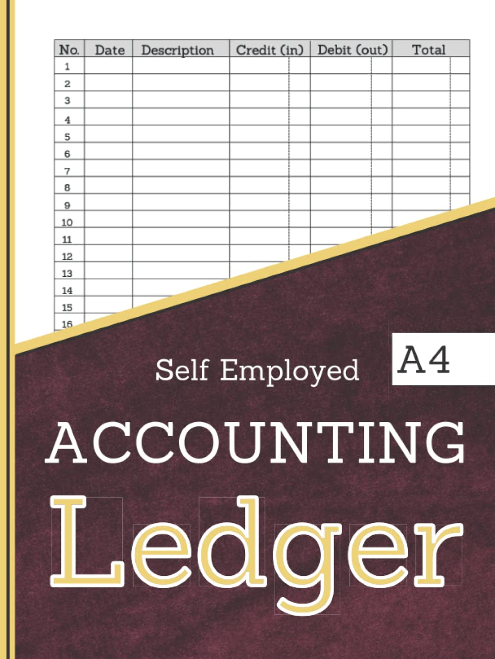 Self Employed Accounting Ledger: For Simple Bookkeeping | 6 Columns