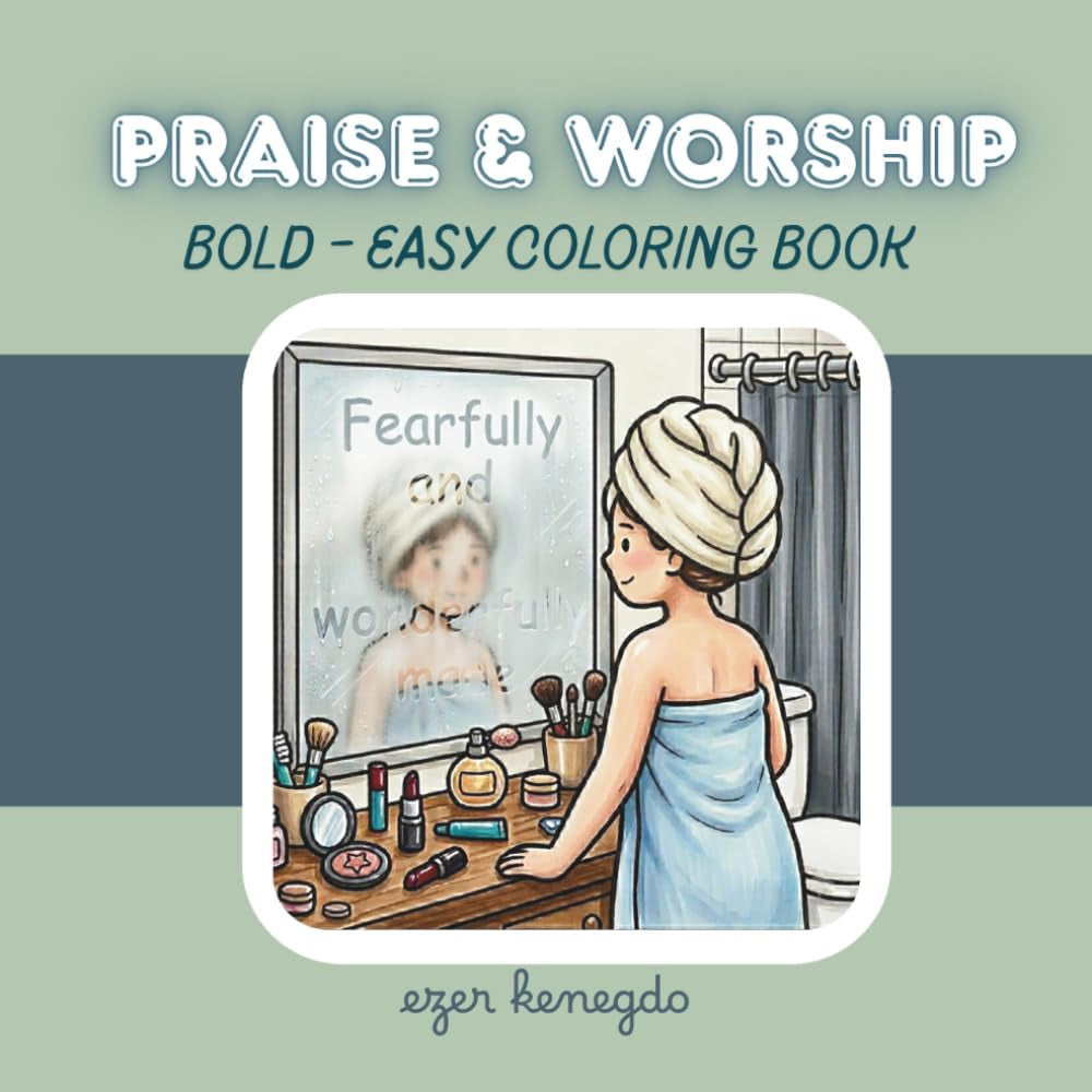 Praise & Worship: Bold and easy coloring book for adults and kids