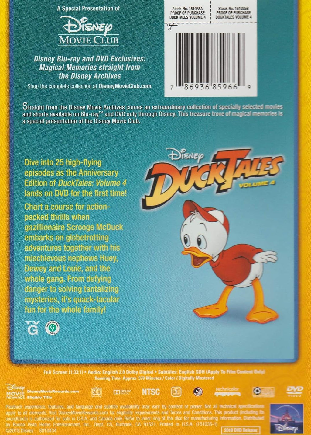 DUCKTALES VOLUME 4 DISNEY DVD ( EXCLUSIVE )