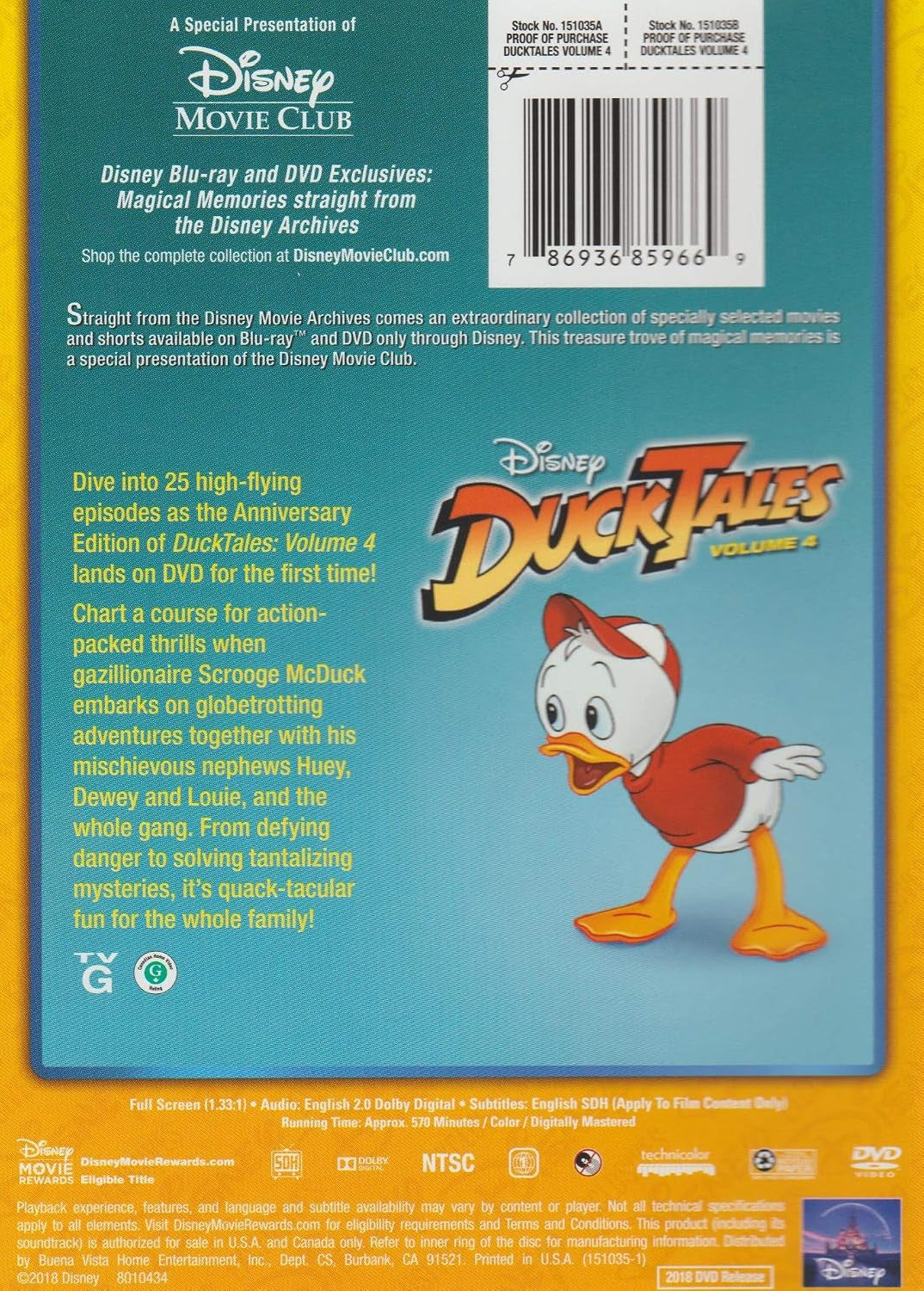 DUCKTALES VOLUME 4 DISNEY DVD ( EXCLUSIVE )