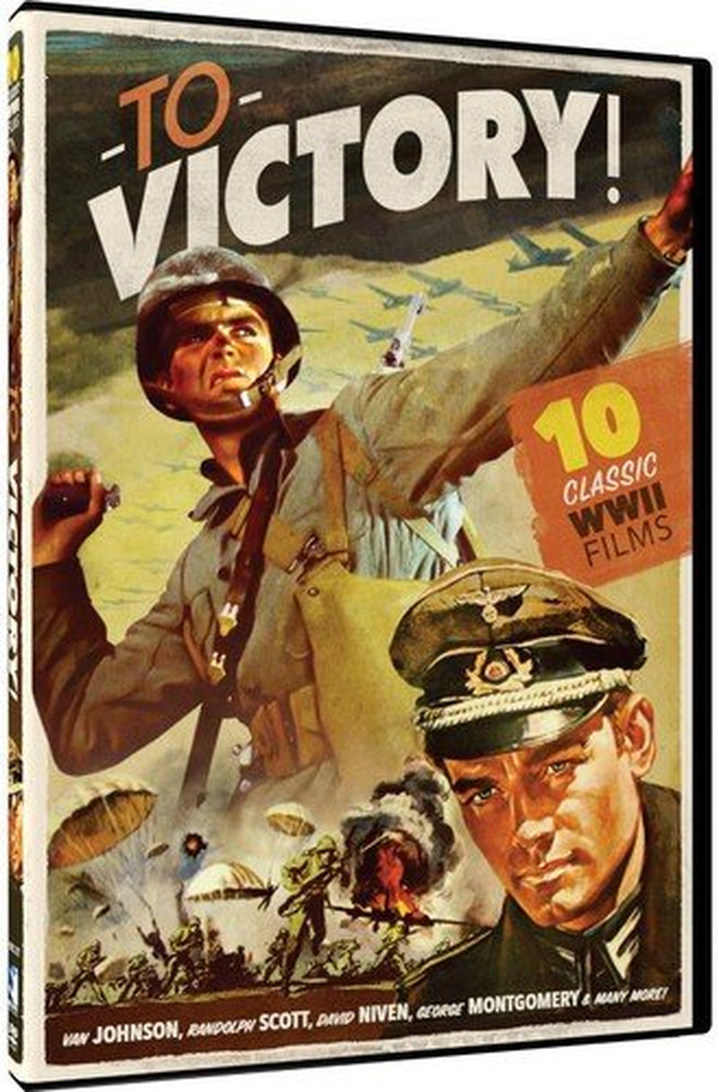 To Victory! - 10 Classic WWII Movies - Go For Broke / Gung Ho! / Convoy / Commandos / Immortal Battalion / They Raid By Night / Spitfire / The Steel Claw / Hell In Normandy / Escape From Sobibor