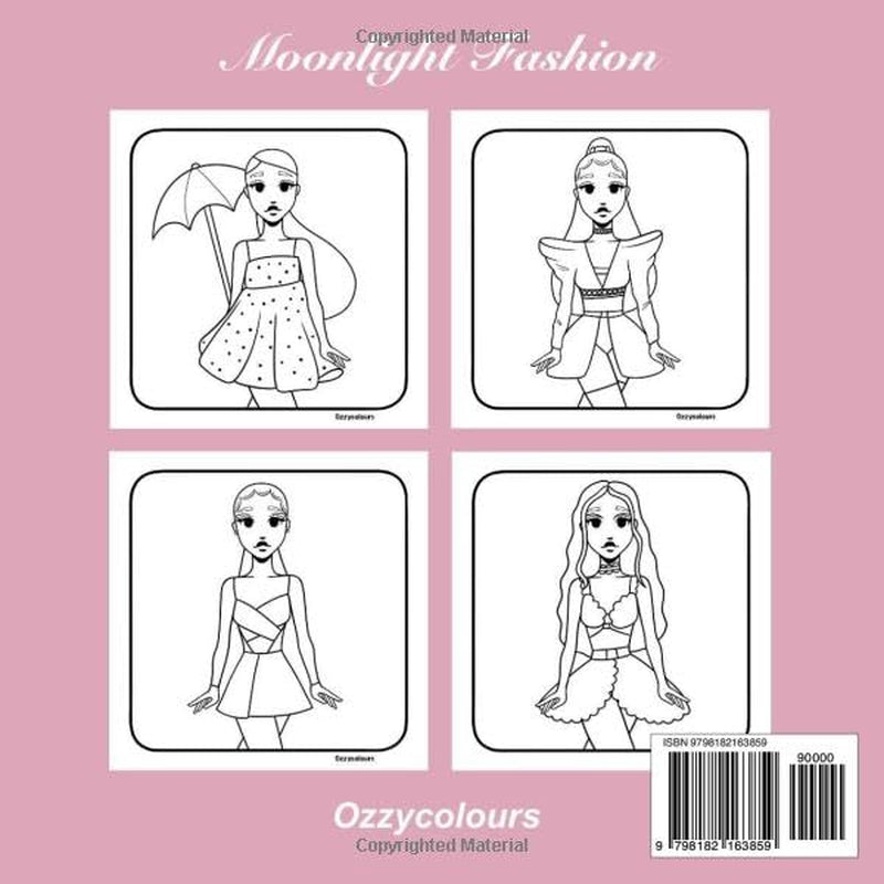 Moonlight Fashion: A fashion colouring book