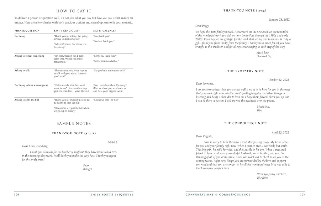 Emily Post's Etiquette, The Centennial Edition