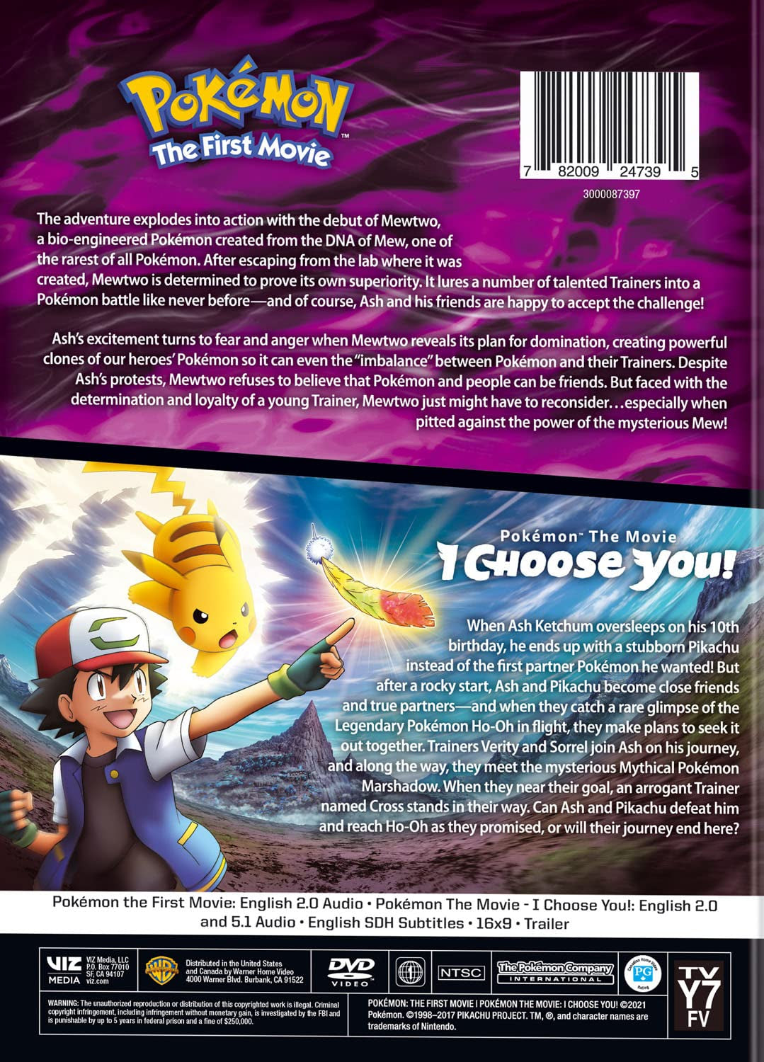 Pokemon Double Feature - The First Movie and I Choose You! (DVD)