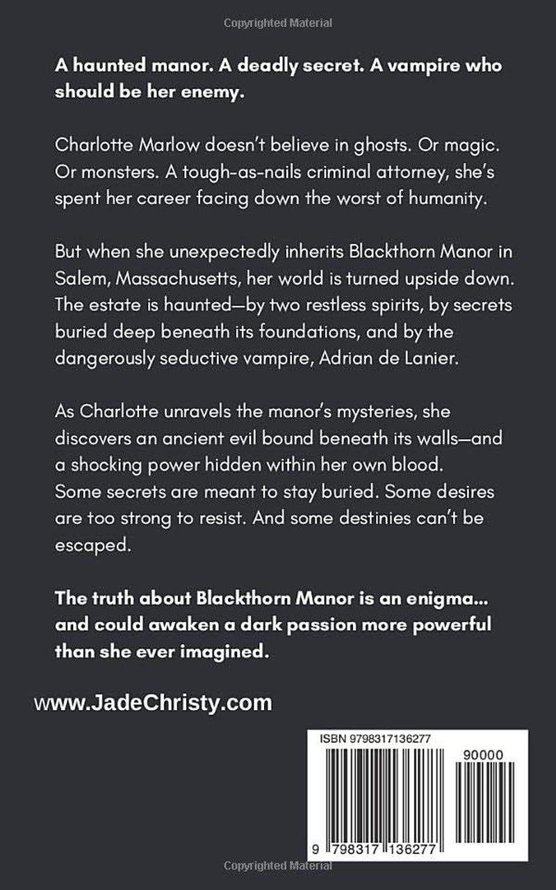 The Vampire's Curse: at Blackthorn Manor