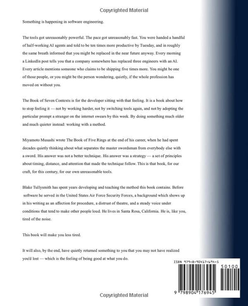 The Book of Seven Contexts: A Pragmatic Method for Building Software with AI