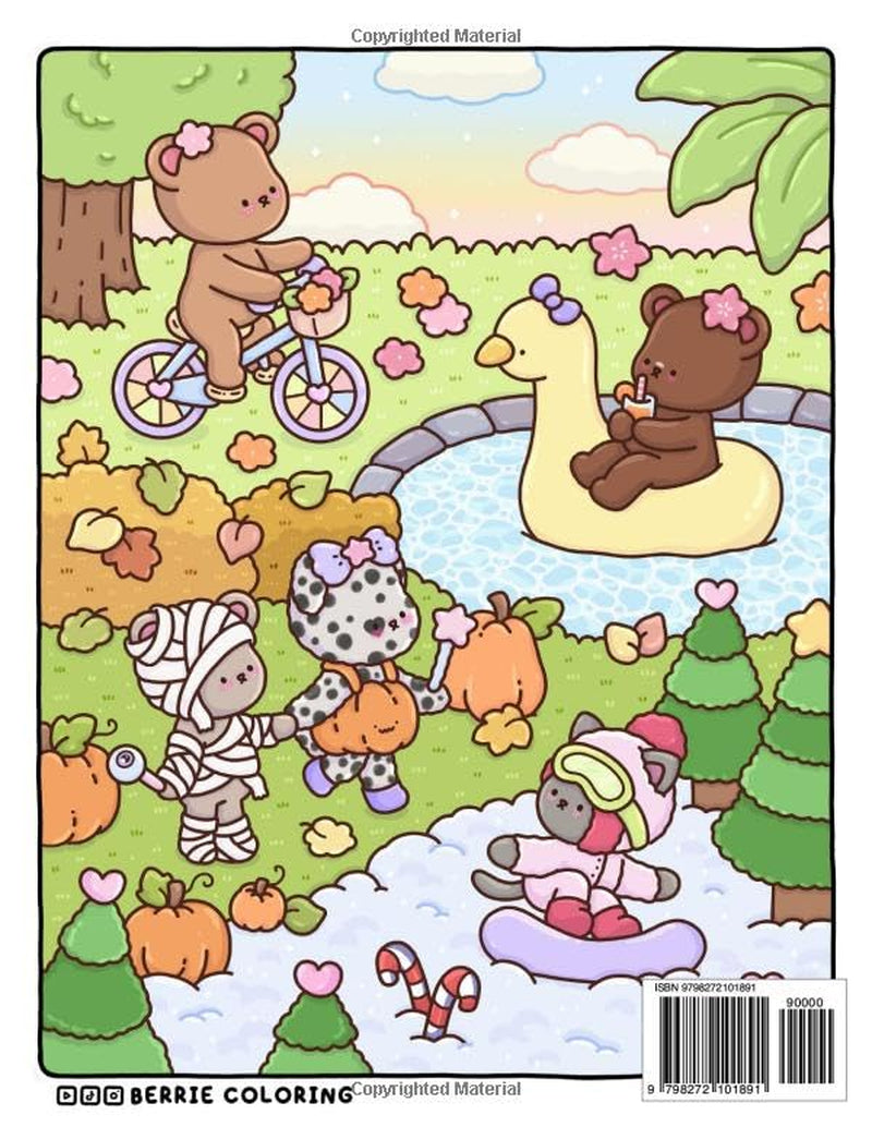 Berrie Coloring Calendar: Featuring Super Cute and Cozy Monthly Pages to Keep Your Life Organized and Color All Year Long (Cute & Cozy Coloring Books)