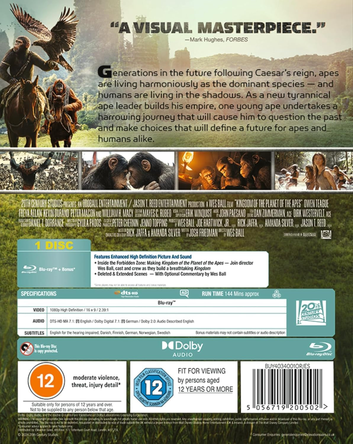 Kingdom of The Planet Of The Apes [Blu-ray]