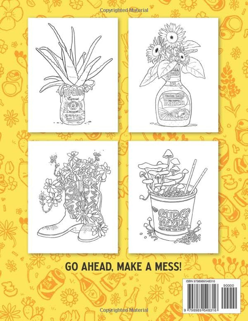 Trashy Terrariums: A cheeky adult coloring book of plants, junk, and upcycled fun!