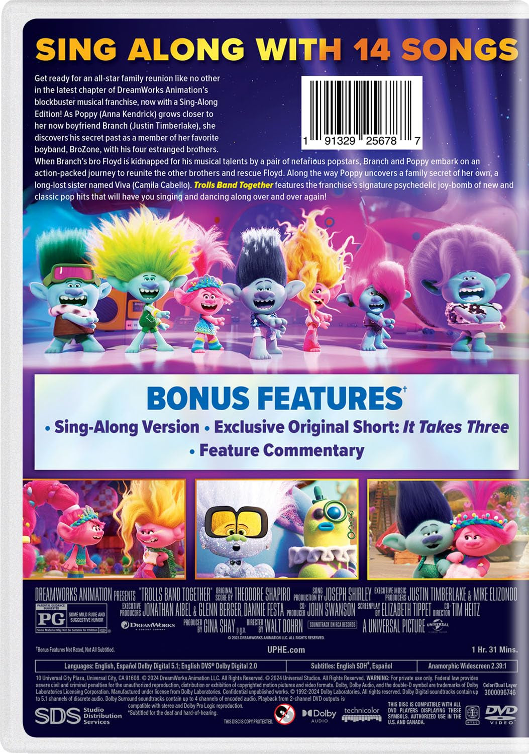 Trolls Band Together - Sing-Along Edition [DVD]
