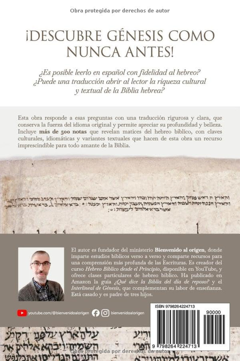 Génesis. Una traducción fiel al texto hebreo (Spanish Edition)