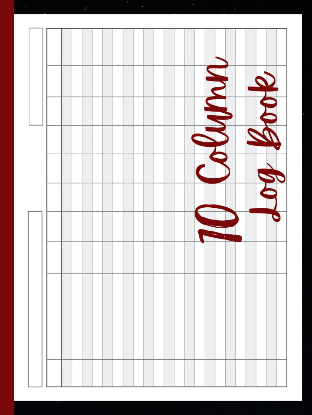 10 Column Log Book: Multipurpose, Customizable Columnar Notebook for Bookkeeping, Accounting, Expense Tracking & Data Recording | Blank Spreadsheet ... Personal Use | Horizontal Format, 110 Pages
