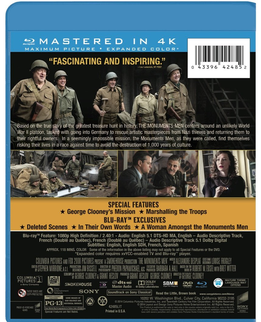 The Monuments Men - Blu-ray + DVD