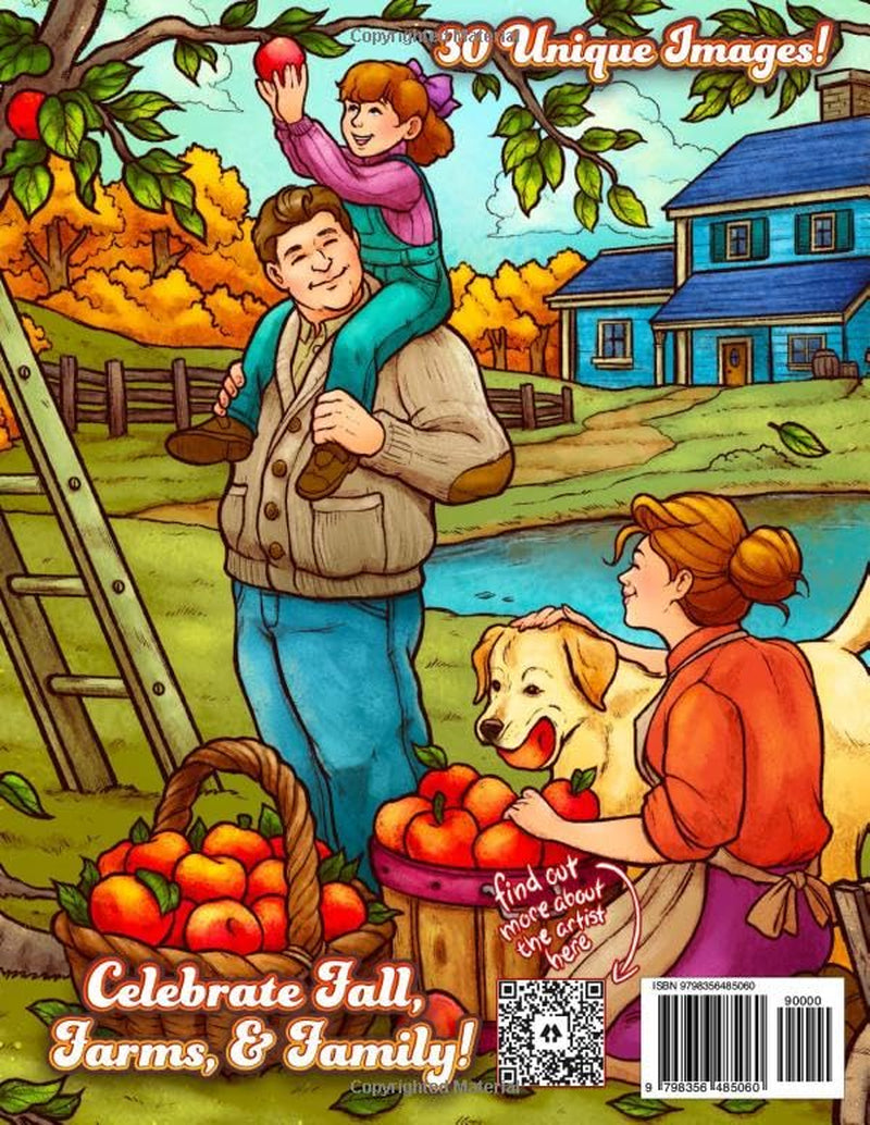 Hello Country Fall: An Adult Coloring Book with Charming Landscapes, Lovable Animals, Homestyle Cookin', Farmhouse Decor, and more!