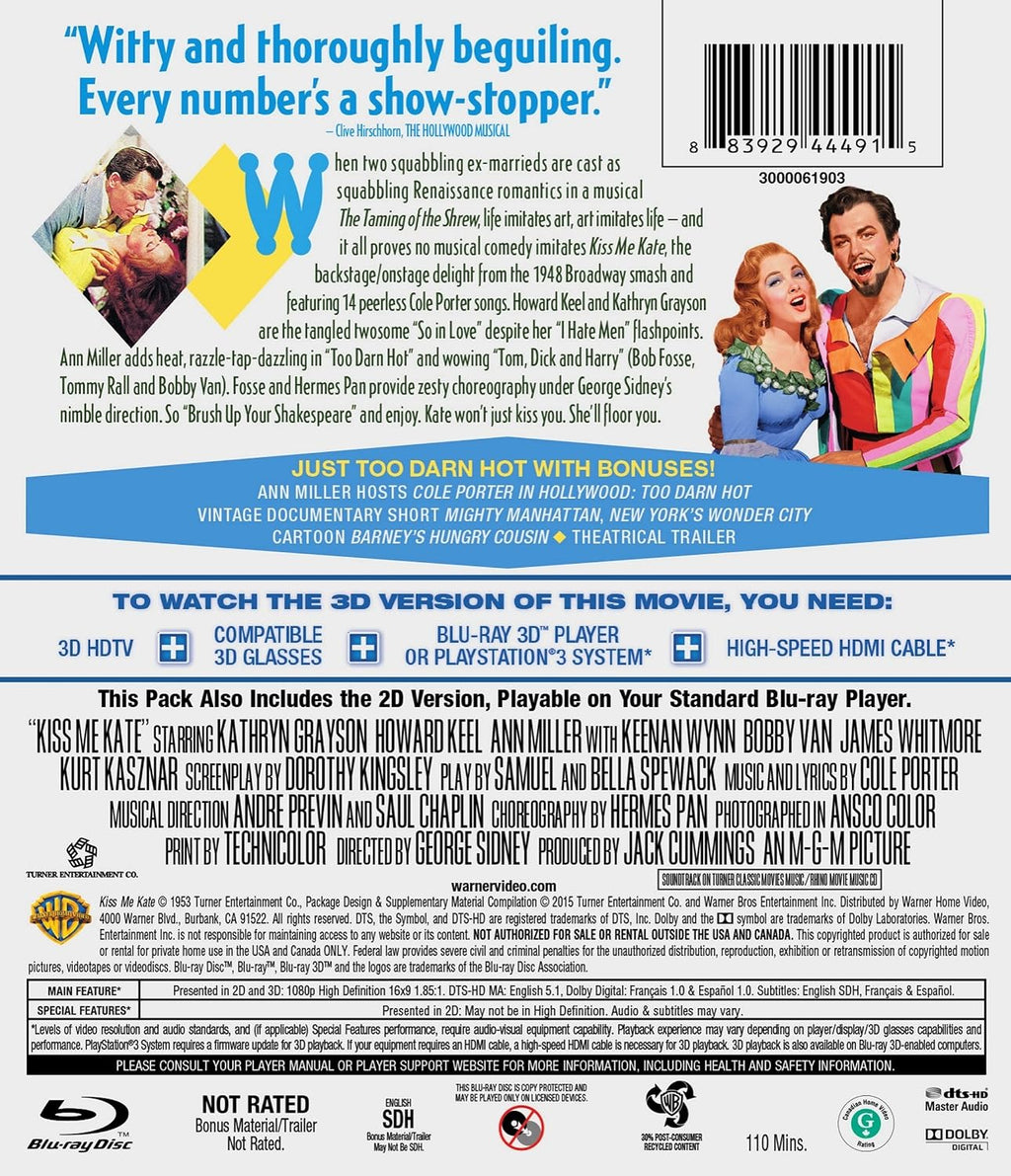 Kiss Me Kate (3D/ BD) (Blu-ray 3D)