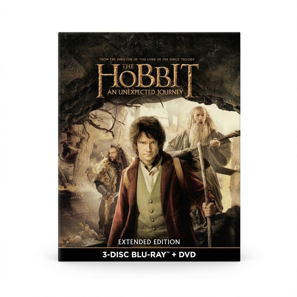 The Hobbit: An Unexpected Journey (Extended & Limited Edition) [Blu-ray + DVD] 3-Disc Special Edition + 64-Page Booklet of world of Hobbits (From the director's of Lord of the Rings)