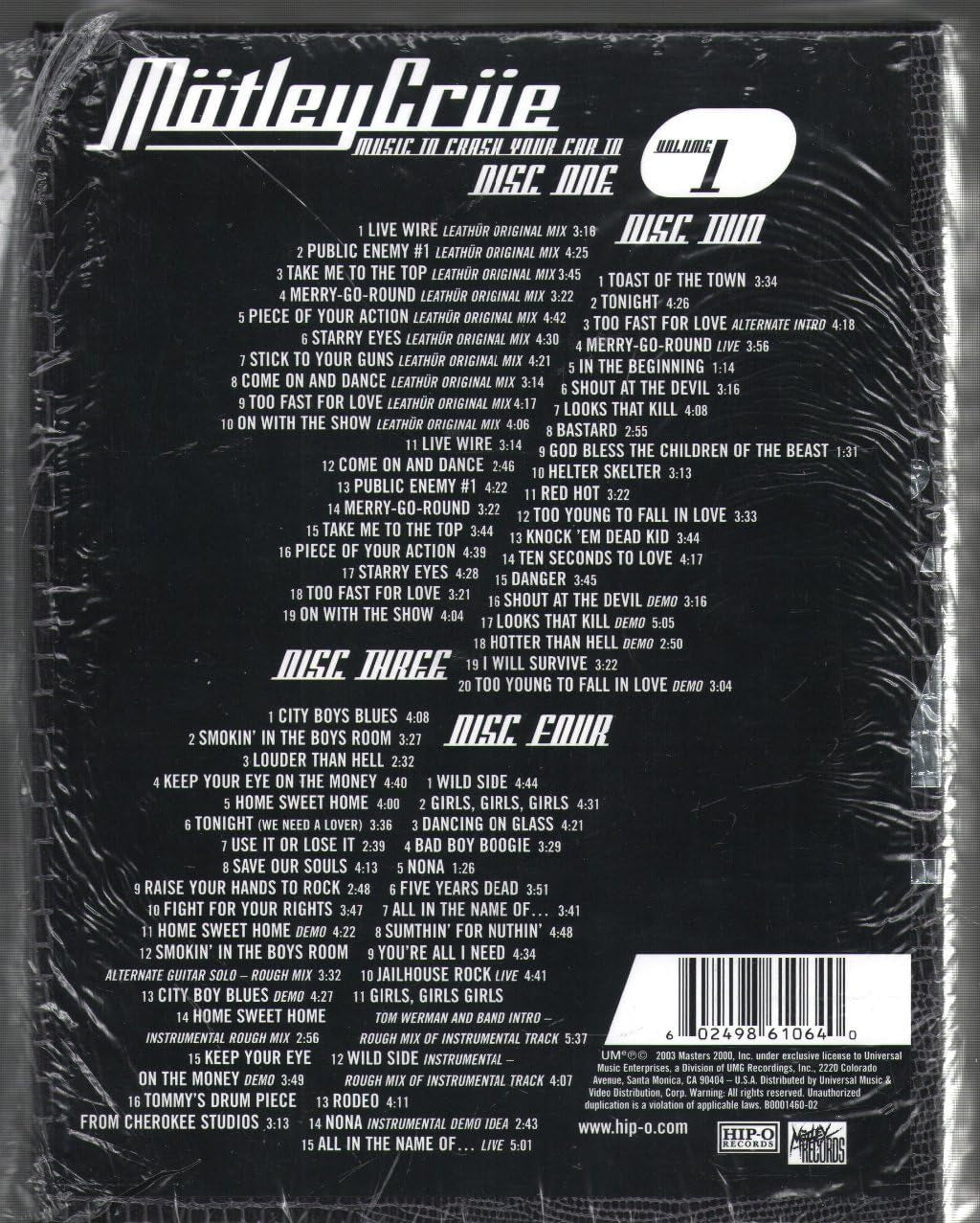 Music Motley Crue - Music to Crash Your Car To, Vol. 1 explicit_lyrics