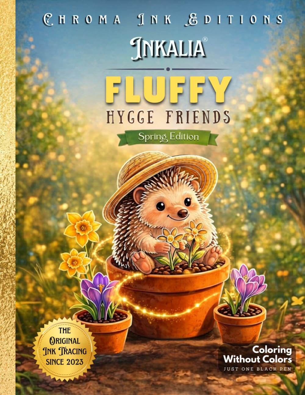 Inky Doodle Day: Fluffy Hygge Friends 2. Cozy and Cute Hygge Patterns Ink Tracing Coloring Book: Little Fuzzy Animals in Simple Everyday Moments | ... Coloring Book for Adults, Teens and Beginners
