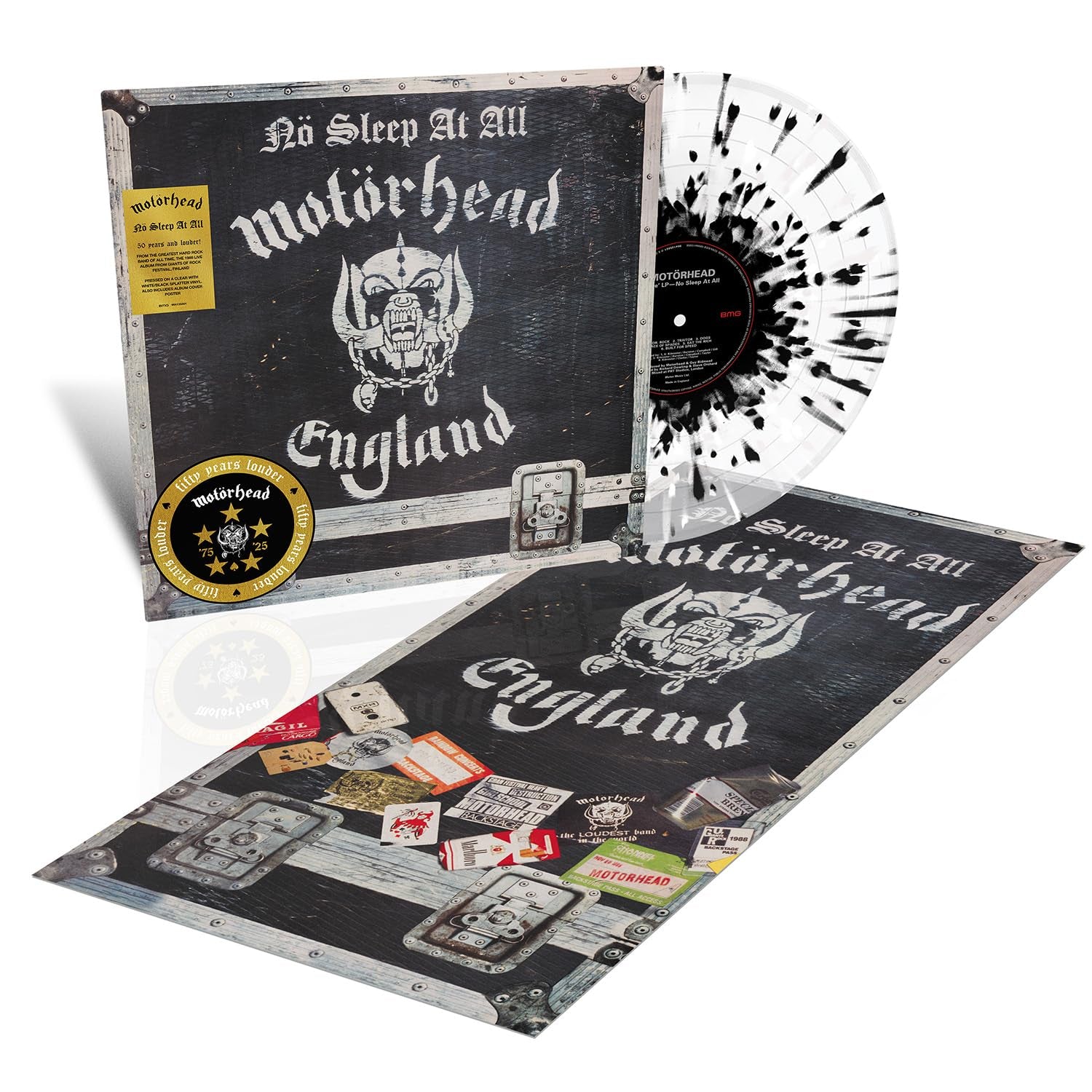 No Sleep at All 50th Anniversary Clear/Black-White Splatter