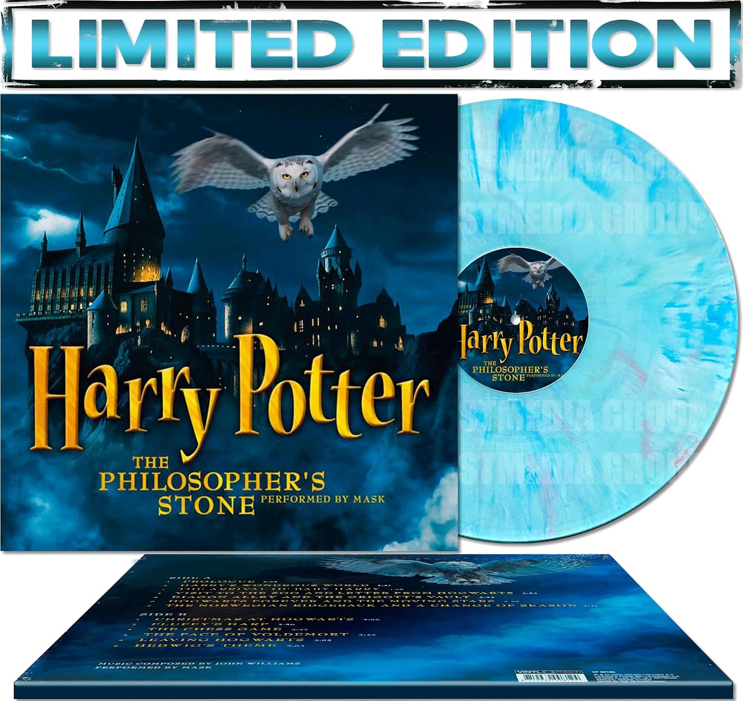 Harry Potter - Sorcerer's Stone / Philosopher's Stone / by Mask Limited Color Edition / White-Blue Marble LР | ONLY 500 Copies Worldwide!
