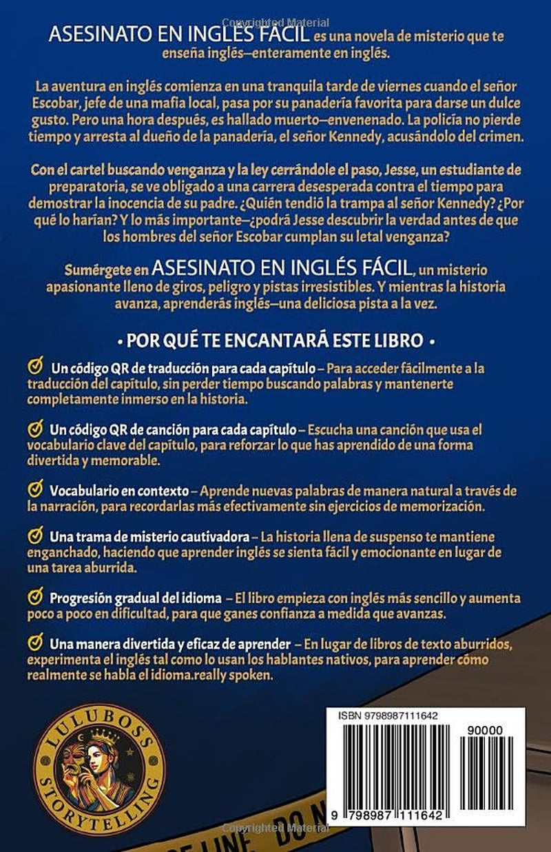 Asesinato en inglés fácil: Una novela de misterio para aprender inglés