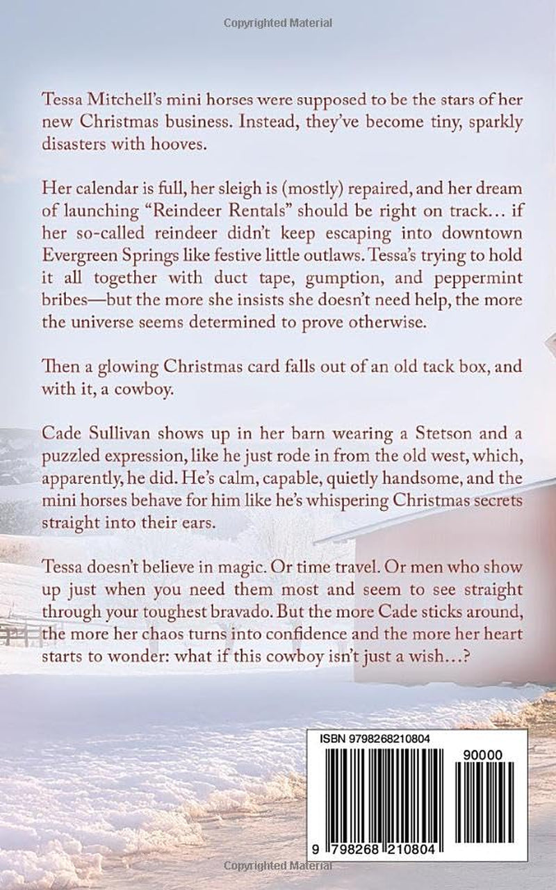 Reindeer Wrangler: A Heartwarming Small Town Christmas/Time Travel/Insta love/Cozy Fantasy Romance (Christmas Card Cowboys)
