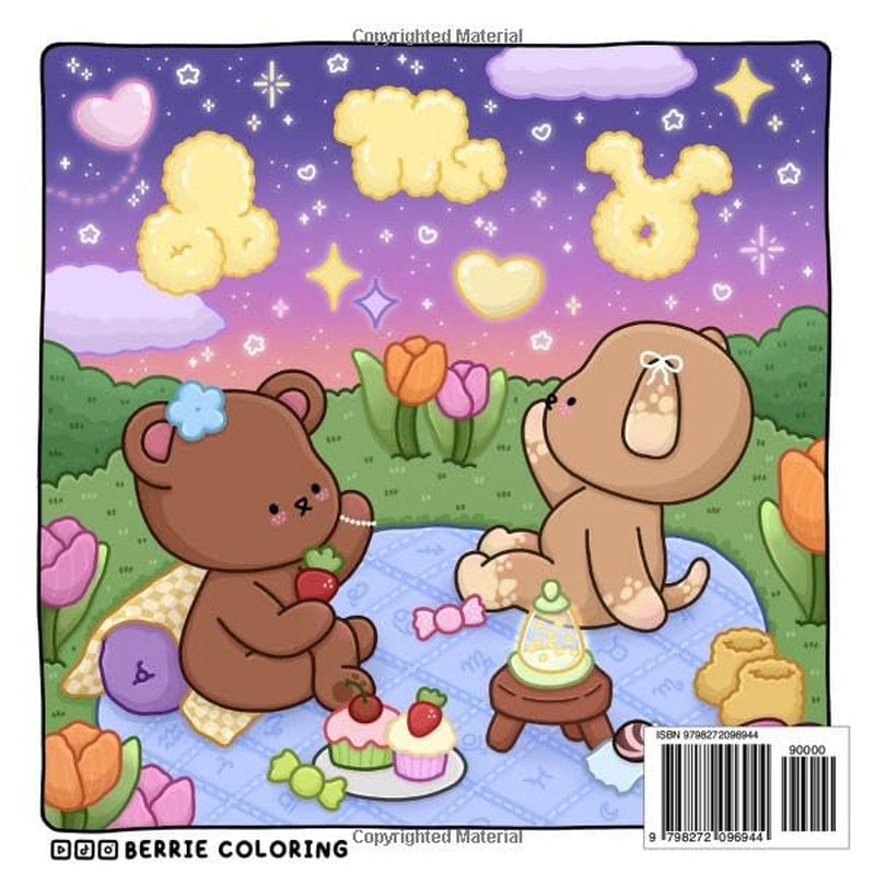 Berrie Coloring Zodiac Dreams: Cute and Cozy Coloring Book for Adults & Teens Featuring Adorable Animal Characters and Dreamy Scenes