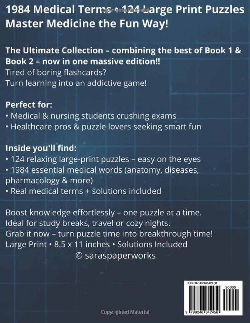 The Ultimate Medical Terminology Word Search Collection: 1984 Essential Terms for Nursing Students & Professionals | A Jumbo Large Print Activity Book ... and Stress Relief (Volumes 1 & 2 Combined)