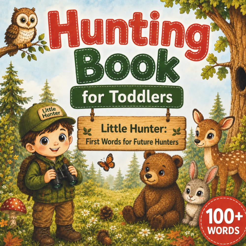 Hunting Book for Toddlers: Little Hunter: First 100+ Words for Little Boys & Girls | Vocabulary Builder Picture Book with Animals, Gear & Outdoor Adventures for Ages 1-3