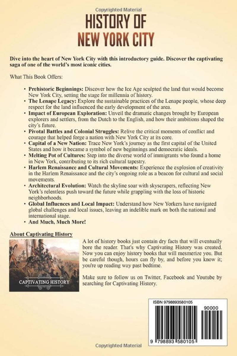History of New York City: A Captivating Guide to Historical Events and Facts You Should Know About NYC (U.S. History)