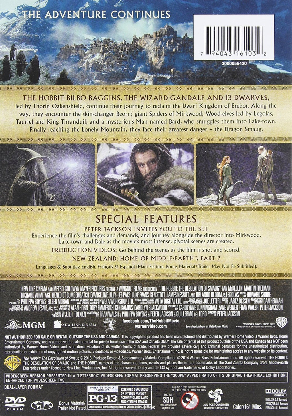 Hobbit, The: The Desolation of Smaug (Special Edition) (DVD)