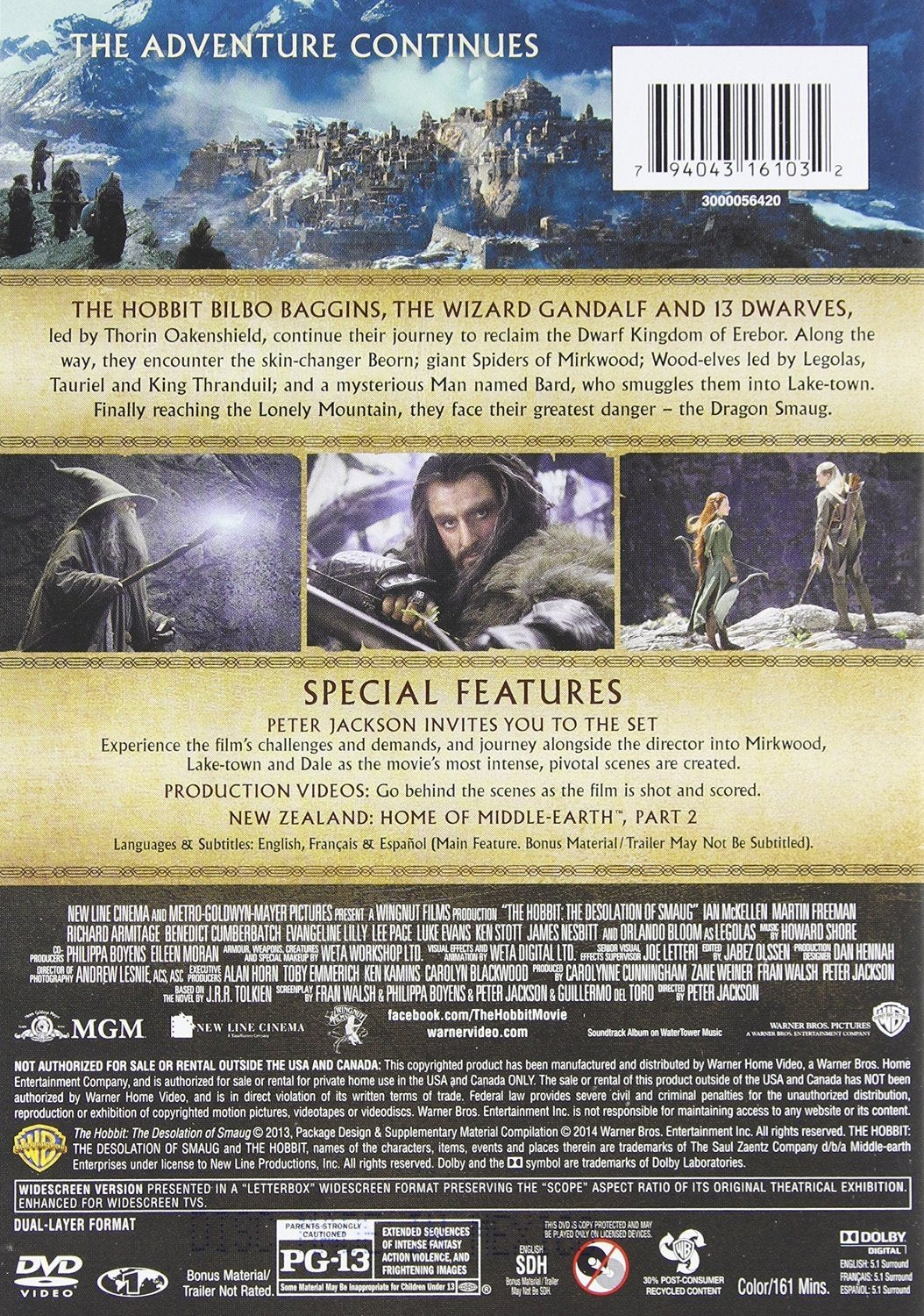 Hobbit, The: The Desolation of Smaug (Special Edition) (DVD)