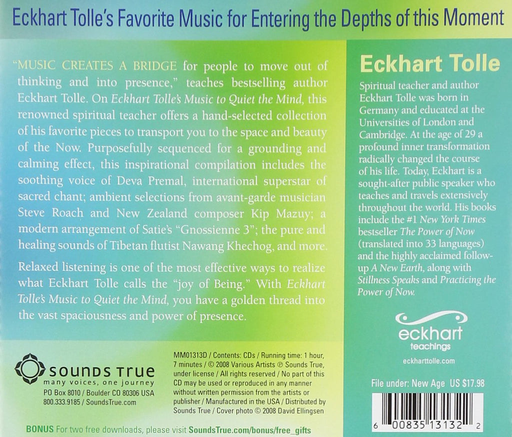 Eckhart Tolle's Music To Quiet