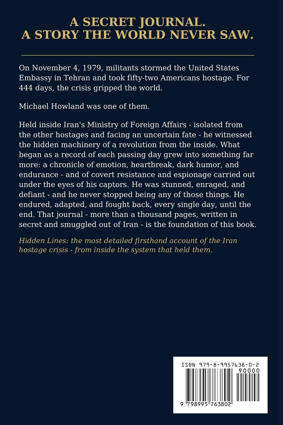 Hidden Lines: The Secret Journal of a U.S. Hostage in Iran
