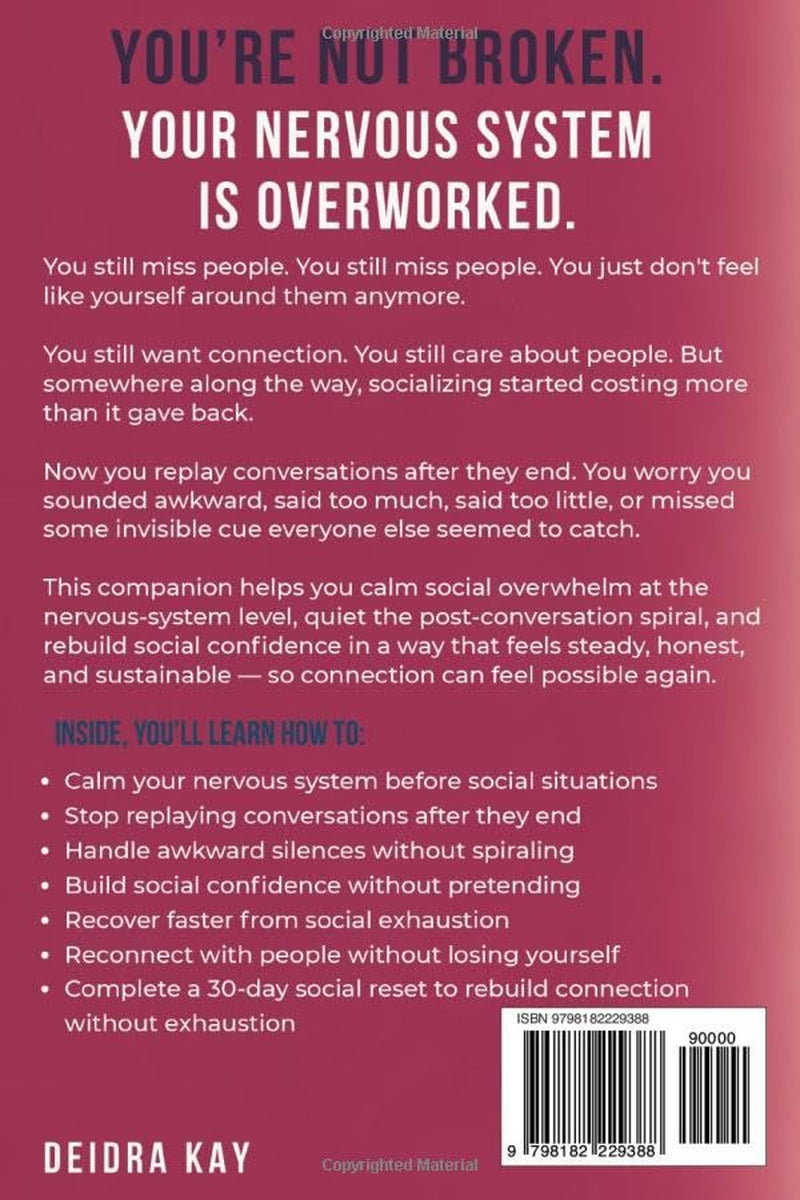 Social Anxiety: She Used to Be Social: A Companion for Women Who Feel Drained & Anxious Around People - A Nervous-System Reset to Rebuild Social ... (Nervous-System Reset Companion Series)
