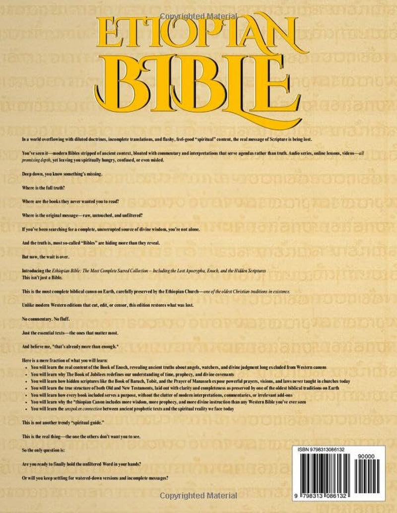 The Ethiopian Bible: The Most Complete Sacred Collection – Including the Lost Apocrypha, Enoch, and the Hidden Scriptures