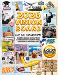 Vision Board Clip Art Book: 700+ Inspiring Images, Quotes, Words & Affirmations to Manifest Goals, Abundance, and Your Dream Life (for Women & Men)