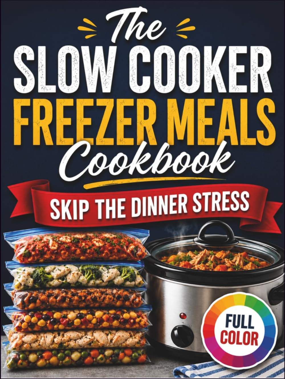 The Slow Cooker Freezer Meals Cookbook: Skip the Dinner Stress with Easy Make-Ahead Recipes for Busy Weeknights | Prep Once, Enjoy Homemade Meals for Weeks
