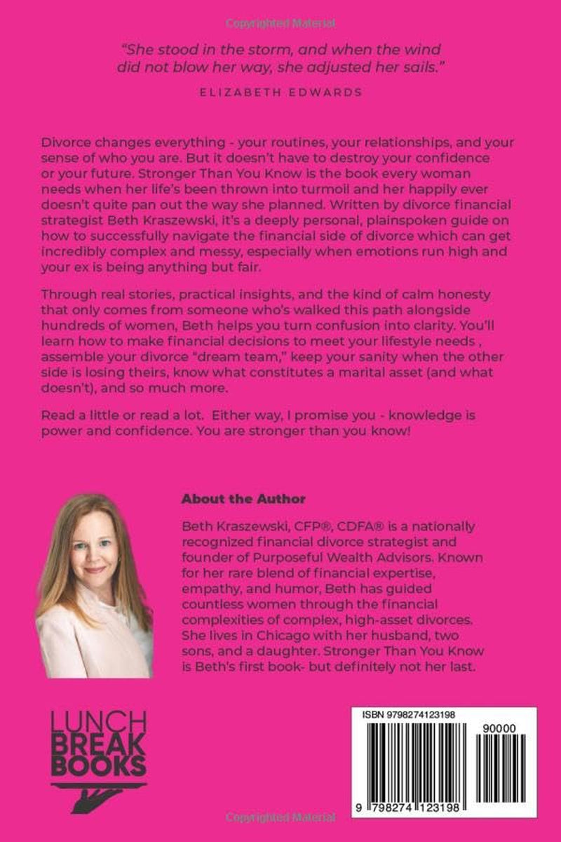 Stronger Than You Know: Empowering Financial & Life Decisions For Women Facing Divorce (Especially In High-Asset, High-Stakes Divorces)