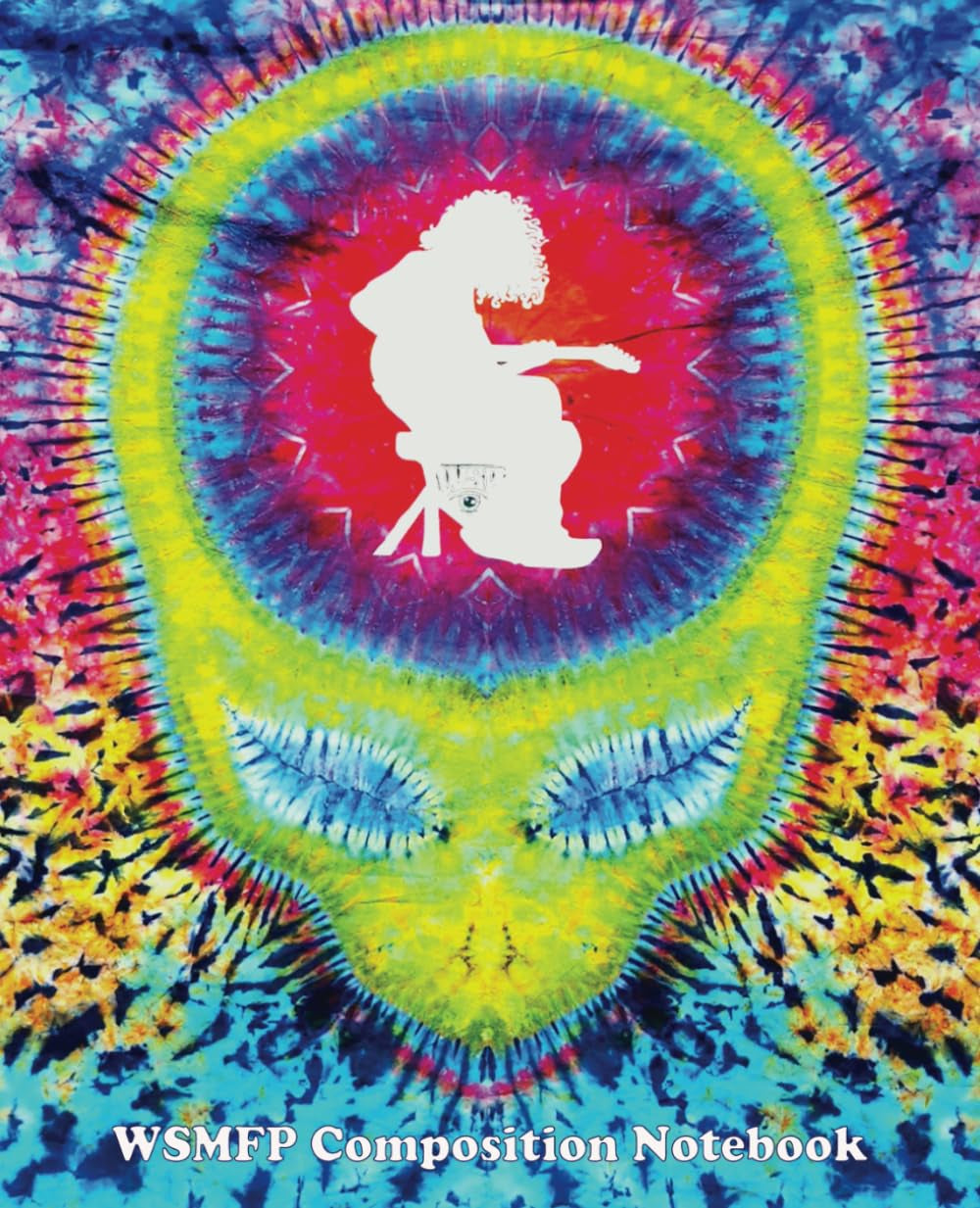 WSMFP Composition Notebook: College Ruled | 7.5" x 9.75” | Widespread Panic | Mikey Houser Silhouette | Groovy Tie-Dye Cover | Bohemian Chic | Colorful Artistic Design | Inspiring Creativity