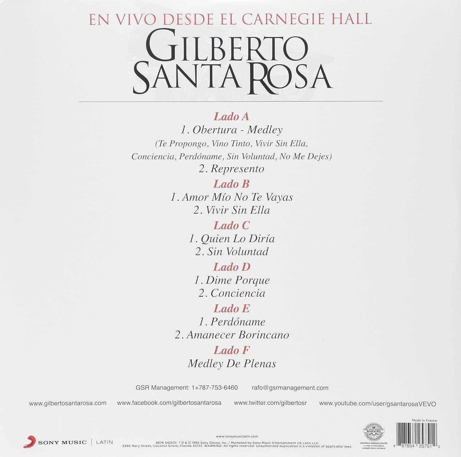 En Vivo Desde El Carnegie Hall