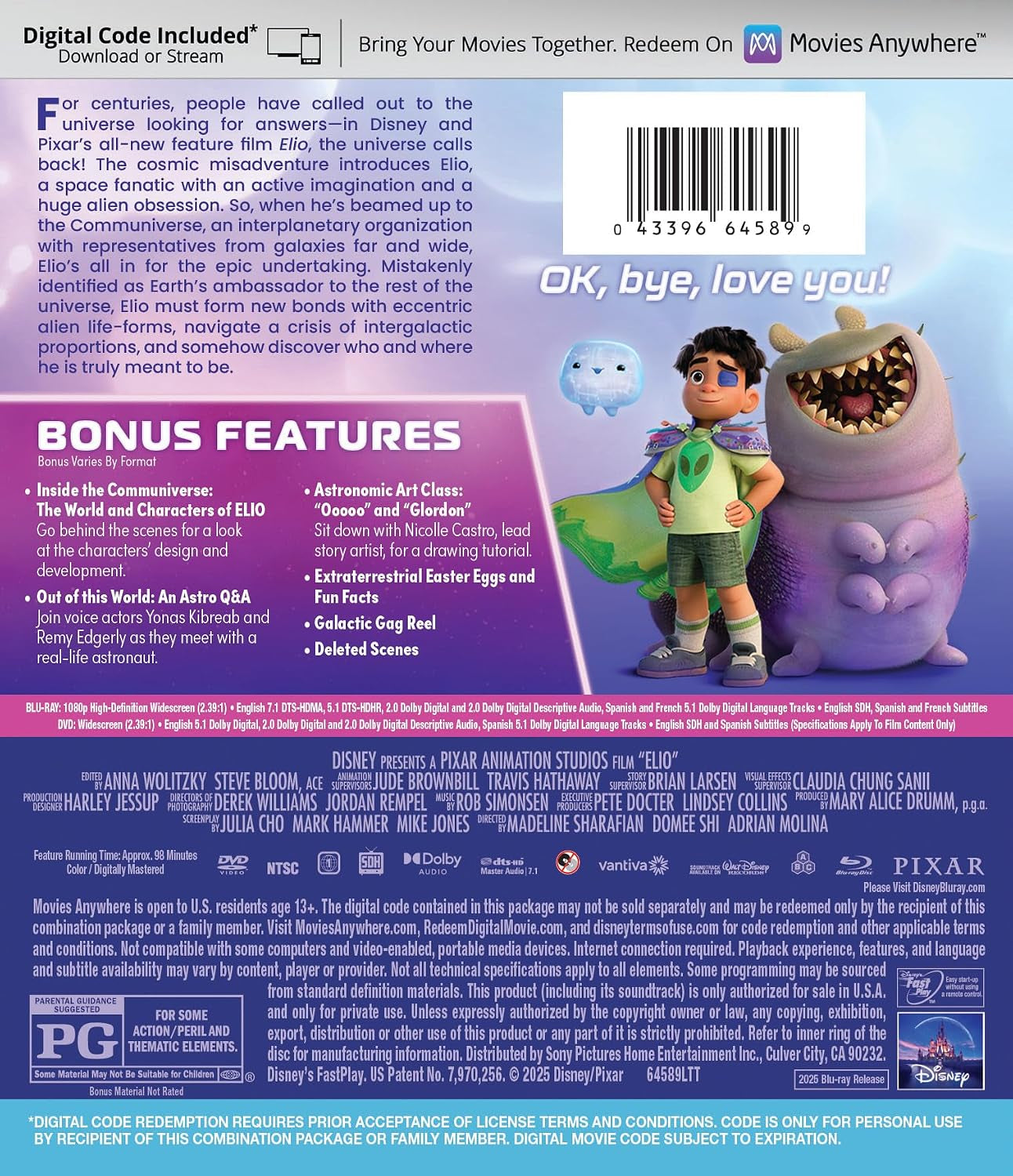 Elio - BD/DVD Combo + Digital