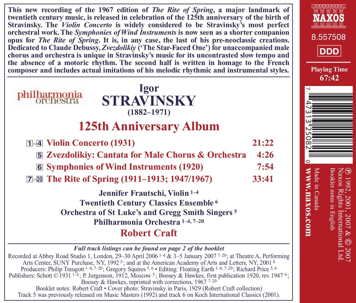 Rite of Spring / Violin Concerto