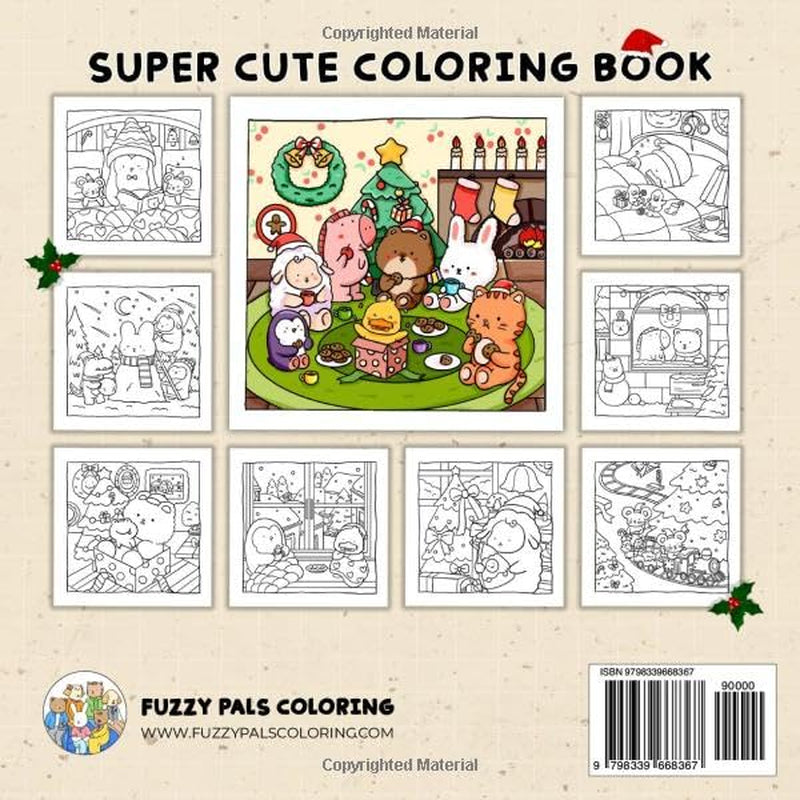 Hygge Christmas: Cute and Cozy Christmas Coloring Book for Adults and Teens Featuring Adorable Animal Characters in Festive Winter Holiday Scenes for Relaxation (Hygge Coloring)