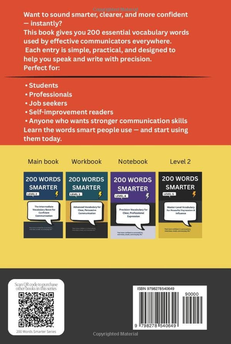 200 WORDS SMARTER: The Simple Vocabulary Upgrade That Instantly Improves How You Speak (Intelligent Words)