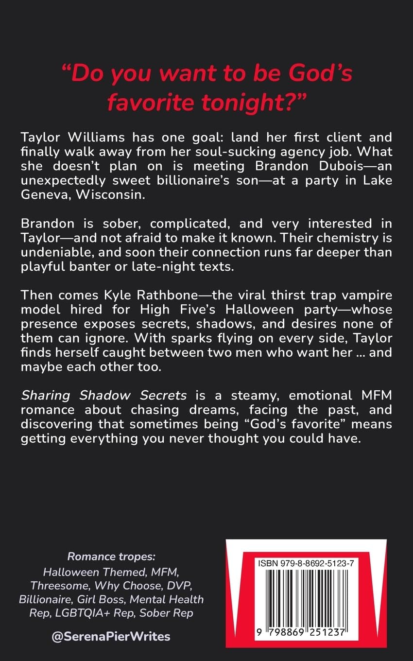 Sharing Shadow Secrets: Halloween Themed, MFM, Threesome, Why Choose, DVP, Billionaire, Girl Boss, Mental Health Rep, LGBTQIA+ Rep, Sober Rep (High Five Novella)