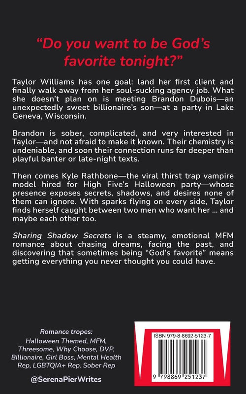Sharing Shadow Secrets: Halloween Themed, MFM, Threesome, Why Choose, DVP, Billionaire, Girl Boss, Mental Health Rep, LGBTQIA+ Rep, Sober Rep (High Five Novella)