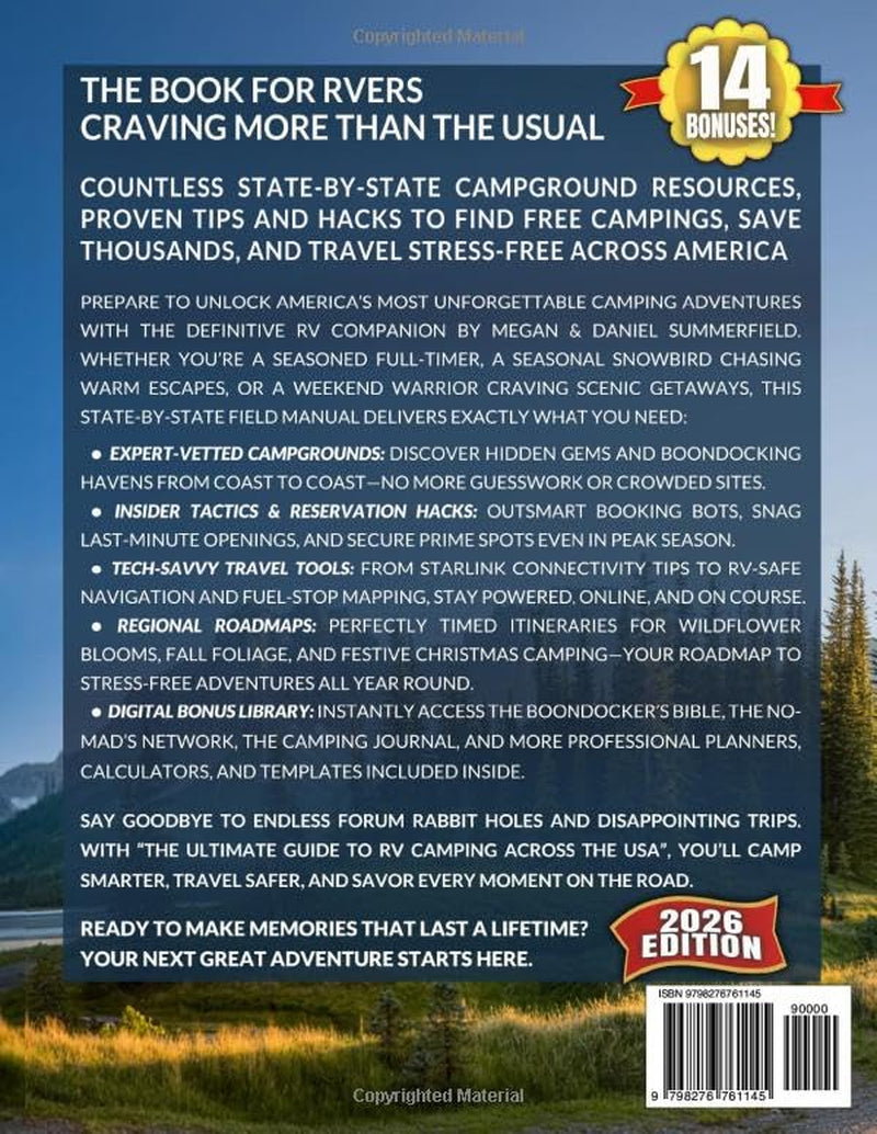 The Ultimate Guide to RV Camping Across The USA: Countless State-By-State Campground Resources, Proven Tips & Hacks to Find Free Camping, Save Thousands, And Travel Stress-Free Across America